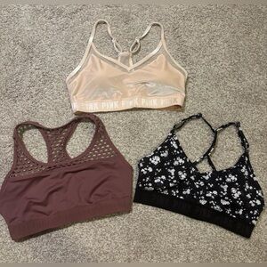 PINK Sport Victoria’s Secret Ultimate Sports Bras Bundle Set Size Large